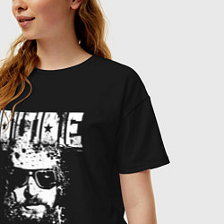 Футболка оверсайз женская Dude, цвет: черный — фото 2