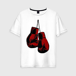 Женская футболка оверсайз Боксерские перчатки