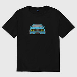 Футболка оверсайз женская Bmw e30 drift stance, цвет: черный