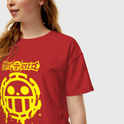 Футболка оверсайз женская Пираты Сердца One Piece, цвет: красный — фото 2