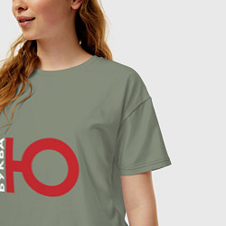 Футболка оверсайз женская Буква Ю, цвет: авокадо — фото 2