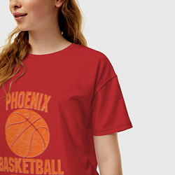 Футболка оверсайз женская Phoenix Basketball, цвет: красный — фото 2