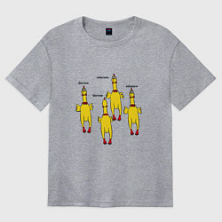 Футболка оверсайз женская Dorime interimo adapare dorime дориме и орущая рез, цвет: меланж