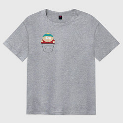 Женская футболка оверсайз Картман в кармане