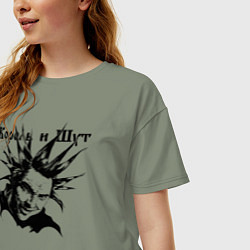 Футболка оверсайз женская Башка горшка - Король и Шут, цвет: авокадо — фото 2