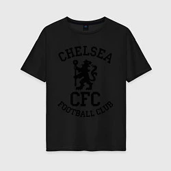 Футболка оверсайз женская Chelsea CFC, цвет: черный