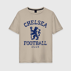 Футболка оверсайз женская Chelsea FC: Lion, цвет: миндальный