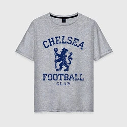 Футболка оверсайз женская Chelsea FC: Lion, цвет: меланж
