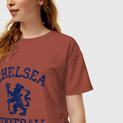 Футболка оверсайз женская Chelsea FC: Lion, цвет: кирпичный — фото 2
