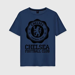 Футболка оверсайз женская Chelsea FC: Emblem, цвет: тёмно-синий