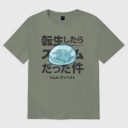 Женская футболка оверсайз О моём перерождении в слизь