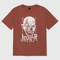Футболка оверсайз женская Jolly Clown, цвет: кирпичный
