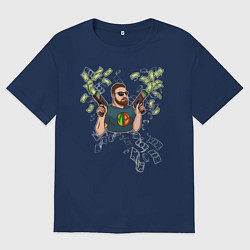 Футболка оверсайз женская Money maker, цвет: тёмно-синий