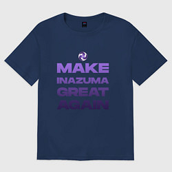 Футболка оверсайз женская MAKE INAZUMA GREAT AGAIN, цвет: тёмно-синий
