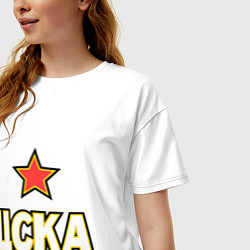 Футболка оверсайз женская ЦСКА, цвет: белый — фото 2