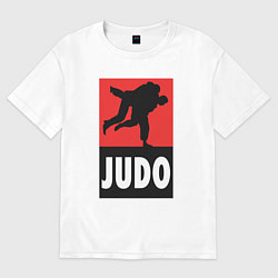 Футболка оверсайз женская Judo, цвет: белый