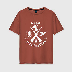 Женская футболка оверсайз Hunting club