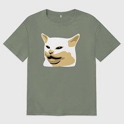 Женская футболка оверсайз Кот Смадж Мем