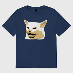 Женская футболка оверсайз Кот Смадж Мем