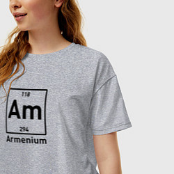 Футболка оверсайз женская Am -Armenium, цвет: меланж — фото 2