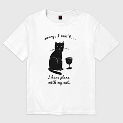 Футболка оверсайз женская Sorry, I cant I have plans, цвет: белый