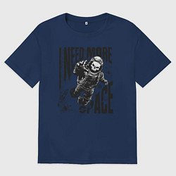 Женская футболка оверсайз Космонавт скелет