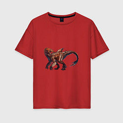 Женская футболка оверсайз Сегнозавр