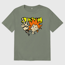 Женская футболка оверсайз Элизиум рыжий