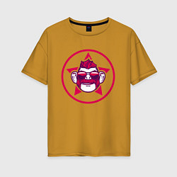 Женская футболка оверсайз Шимпински астронавт