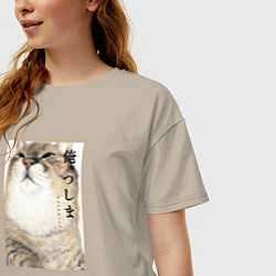 Футболка оверсайз женская Я, Цусима, цвет: миндальный — фото 2