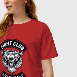 Футболка оверсайз женская Fight Club Tigers, цвет: красный — фото 2