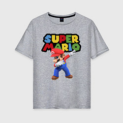 Женская футболка оверсайз Super Mario Dab