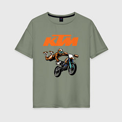 Женская футболка оверсайз KTM МОТОКРОСС Z