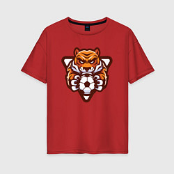 Женская футболка оверсайз Football Tiger