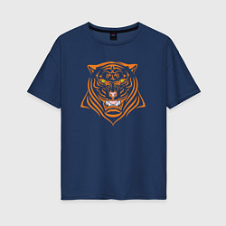 Женская футболка оверсайз Orange Tiger