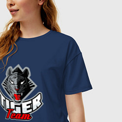 Футболка оверсайз женская Tiger Team, цвет: тёмно-синий — фото 2