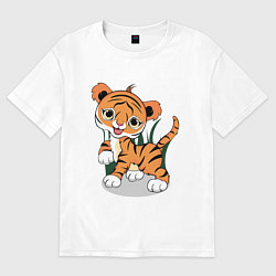 Женская футболка оверсайз Тигренок