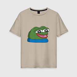 Женская футболка оверсайз Pepe happy Пепе хеппи