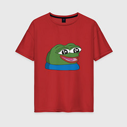 Женская футболка оверсайз Pepe happy Пепе хеппи