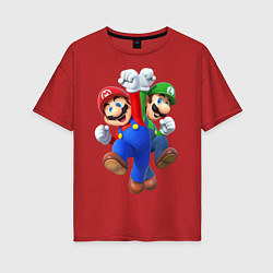 Женская футболка оверсайз Mario Bros