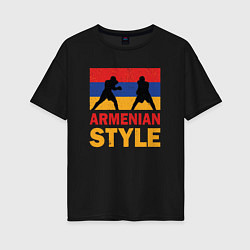 Женская футболка оверсайз Армянский стиль