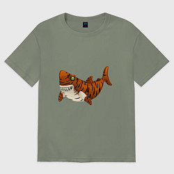 Футболка оверсайз женская Tiger Shark, цвет: авокадо