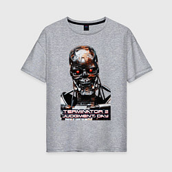 Женская футболка оверсайз Terminator T-800