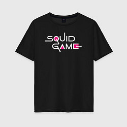 Футболка оверсайз женская Squid Game: Logo, цвет: черный