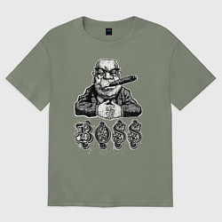 Женская футболка оверсайз Мужчина босс