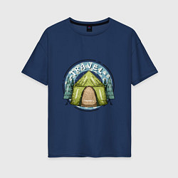 Женская футболка оверсайз Палаточный отдых