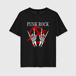 Женская футболка оверсайз Панк Рок Punk Rock