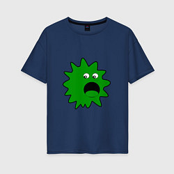Женская футболка оверсайз Зеленый паразит кричит