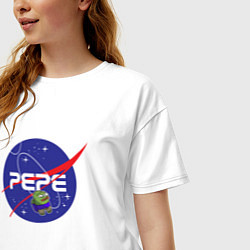 Футболка оверсайз женская Pepe Pepe space Nasa, цвет: белый — фото 2