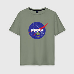 Женская футболка оверсайз Pepe Pepe space Nasa